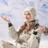 Winter Warm Bomber Hats Outdoor Windproof Waterproof Ear Protective Skiing Riding Soft Earflap Cap Grey