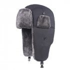 Winter Warm Hat For Men Women Fleece Lined Thickened Ear Protection Cap Windproof Waterproof Couple Hat black L (58-60cm)