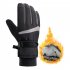 Winter Warm Motorcycle Gloves Ski Cycling Touch Screen Adjustable Wrist Strap Sports Travel Camping Gloves black