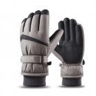 Winter Warm Motorcycle Gloves Ski Cycling Touch Screen Adjustable Wrist Strap Sports Travel Camping Gloves grey