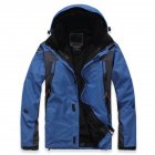 Winter Waterproof Softshell Men Jacket Outdoor Sport Waterproof Windproof Warm Inner Fleece Coat Royal blue M