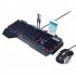 Wire Control Game Keyboard Mouse Combo Backlit Gaming Keyboard Ergonomic 3200 Dpi Optical Mouse Black Suit