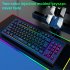Wire Control Gaming Keyboard Y200 RGB Colorful Backlight 87 key Usb Keyboard For Laptop Desktop Pc Computer black