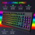Wire Control Gaming Keyboard Y200 RGB Colorful Backlight 87 key Usb Keyboard For Laptop Desktop Pc Computer black