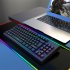 Wire Control Gaming Keyboard Y200 RGB Colorful Backlight 87 key Usb Keyboard For Laptop Desktop Pc Computer black