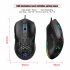 Wire Control Gaming Mouse RGB Backlight 7200dpi Adjustable Lightweight Mouse With Interchangeable Back Cover black