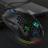 Wire Control Gaming Mouse RGB Backlight 7200dpi Adjustable Lightweight Mouse With Interchangeable Back Cover black