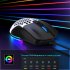 Wire Control Gaming Mouse RGB Backlight 7200dpi Adjustable Lightweight Mouse With Interchangeable Back Cover black