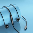 Wire Control Headset Type-c Hifi Sound Universal K Song Stereo Game Earphones With Microphone For Phones Tablets black
