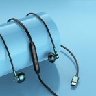 Wire Control Headset Type-c Hifi Sound Universal K Song Stereo Game Earphones With Microphone For Phones Tablets green
