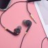Wire control Headphones Bass In ear Sport Music Gaming Headset Earbuds Compatible For Iphone Oppo Xiaomi Vivo Universal black