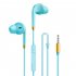 Wire control Headphones Bass In ear Sport Music Gaming Headset Earbuds Compatible For Iphone Oppo Xiaomi Vivo Universal black