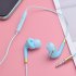 Wire control Headphones Bass In ear Sport Music Gaming Headset Earbuds Compatible For Iphone Oppo Xiaomi Vivo Universal blue