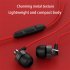 Wire controlled Headphones With Microphone Ergonomic In ear Hi Fi Music Sports Earbuds Gaming Headset black red