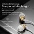 Wire controlled Headphones With Microphone Ergonomic In ear Hi Fi Music Sports Earbuds Gaming Headset black