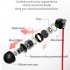 Wire controlled Headphones With Microphone Ergonomic In ear Hi Fi Music Sports Earbuds Gaming Headset black red