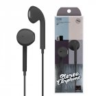 Wire controlled Headset With Microphone In line Subwoofer Music Earbuds Hands free Calling Ergonomic Headphone black
