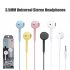 Wire controlled Headset With Microphone In line Subwoofer Music Earbuds Hands free Calling Ergonomic Headphone black