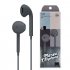 Wire controlled Headset With Microphone In line Subwoofer Music Earbuds Hands free Calling Ergonomic Headphone black