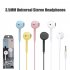 Wire controlled Headset With Microphone In line Subwoofer Music Earbuds Hands free Calling Ergonomic Headphone blue