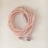 Wire controlled In ear Headphones With Mic Pearl Necklace Rhinestone Earphones Compatible For Samsung Xiaomi Phones pink