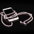Wire controlled In ear Headphones With Mic Pearl Necklace Rhinestone Earphones Compatible For Samsung Xiaomi Phones pink