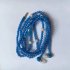 Wire controlled In ear Headphones With Mic Pearl Necklace Rhinestone Earphones Compatible For Samsung Xiaomi Phones White