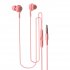 Wired Control Headphones With Microphone Candy Color Stereo In ear Earbuds Headset Compatible For Iphone Android black