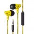 Wired Crack Sports Headphone Super Bass 3 5mm Earphone Earbud with Microphone Hands Free Headset  green