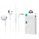 Wired Earbuds In-Ear Headphones With PU Leather Storage Case Noise Isolating Earphones 90° Angle Plug Wired Earphones For Smart Phone Tablet All 3.5mm Jack Devices White