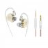 Wired Earbuds In Ear Headphones High Sound Quality Noise Canceling Earphones Replaceable Line For All 3 5mm Jack Device White 3 5mm plug 1 2m with mic
