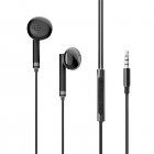 Wired Earbuds In-Ear Headphones 3.5MM Plug In Wired Earbuds Stereo Sound Earphones For Women Men Kids black