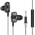 Wired Earphone HiFi Super Bass 3 5mm In Ear Headphone Stereo Earbuds Ergonomic Sports Headsest Birthday Gift Black