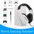 Wired Gaming Headphones 3 5mm For Ps5 ps4 pc switch x one s  x 360 Noise Canceling Headphone white