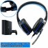 Wired Gaming Headset Headphone for PS4 Xbox One Nintend Switch iPad PC black blue Luminous