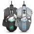 Wired Gaming Mouse Adjustable DPI 9Key J600 Macro Definition Programmable Wired Mouse Gamer Mice Breathing light for Computer Laptop PC PUBG Silver grey