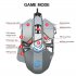 Wired Gaming Mouse Adjustable DPI 9Key J600 Macro Definition Programmable Wired Mouse Gamer Mice Breathing light for Computer Laptop PC PUBG Silver grey