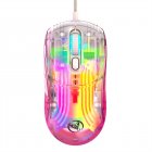 Wired Gaming Mouse Ergonomic 13 RGB Backlit USB Plug And Play Mouse High-Precision 12800 DPI Mice With 7 Programmable Keys For Laptop PC Desktop Computer white transparent