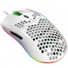 Wired Gaming Mouse RGB 6 Button Computer Mouse Gamer Mice for PC Laptop J900 white