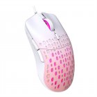 Wired Gaming Mouse With 6 Buttons 3600DPI 7 Color Backlight Lightweight Gaming Mice For Laptop PC Gamer Desktop pink