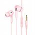 Wired Headphones Bass In Ear Headphone With Mic Music Earbuds 3 5mm Stereo Gaming Headset Dynamic Macaron Color Gifts Pink