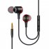 Wired  Headphones Game Dynamic Stereo Headset With Microphone Stable Plug Transmission Wire Control In ear Sports Earplugs E3 black