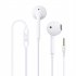 Wired Headphones With Microphone Hands free Calls Subwoofer Music Earplugs Ergonomic Comfortable Earphones White
