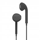 Wired Headphones With Microphone Hands-free Calls Subwoofer Music Earplugs Ergonomic Comfortable Earphones black