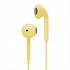 Wired Headphones With Microphone Hands free Calls Subwoofer Music Earplugs Ergonomic Comfortable Earphones yellow