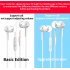 Wired Headset Earphone with Microphone Hands Free for Tablet PC Phone white