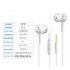 Wired Headset Earphone with Microphone Hands Free for Tablet PC Phone white