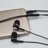 Wired Headset Earphone with Microphone Hands Free for Tablet PC Phone black