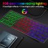 Wired  Keyboard Mini Five row 3 color Luminous Gaming Keyboard Computer Notebook Office Keypad black