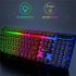 Wired Keyboard Mouse Set Colorful Backlight Ergonomic Mechanical 108 Keys Keyboard 3d Rollers Mouse For Computer Game Black